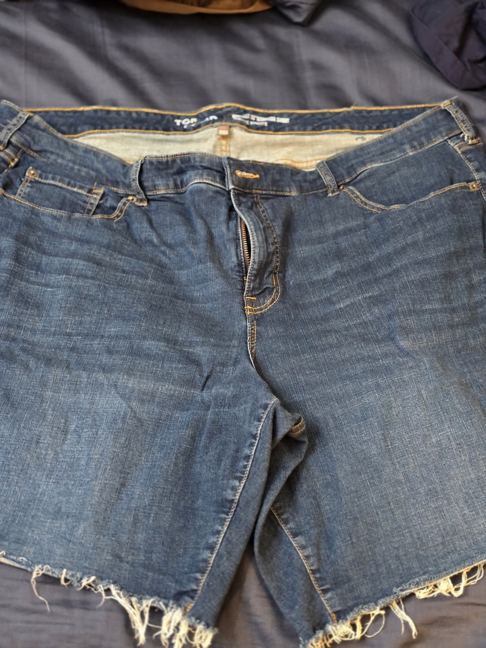 torrid Medium Blue Cutoff Denim Bermuda Shorts